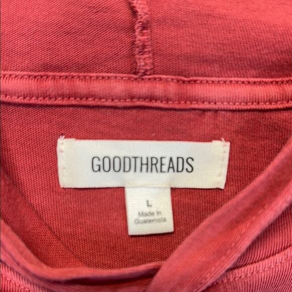Goodthreads Red Hoodie Pullover lightweight oversized Men’s Size Large - Picture 4 of 7
